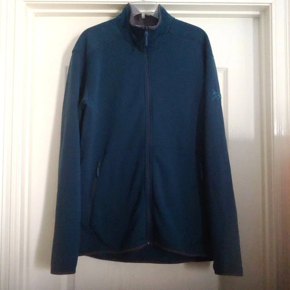 Arc'teryx Mens Teal Full Zip Teal Fleece Pullover Jacket Outdoors Athleisure XL - Picture 1 of 12